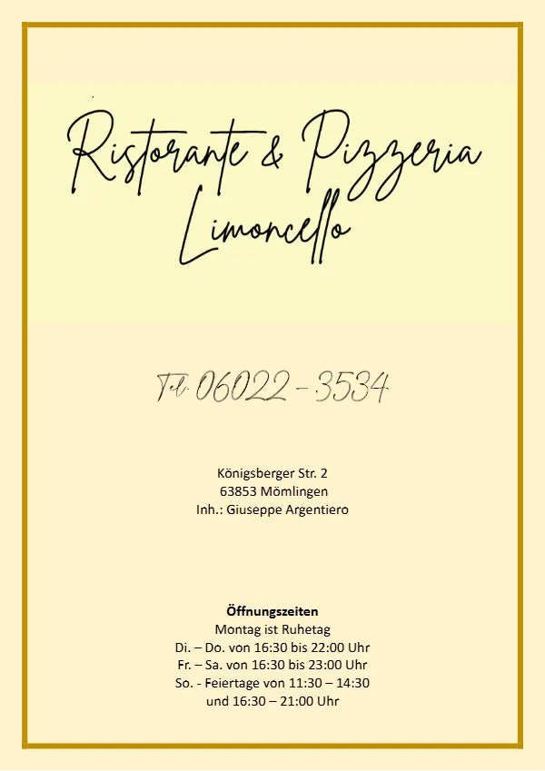 Speisekarte